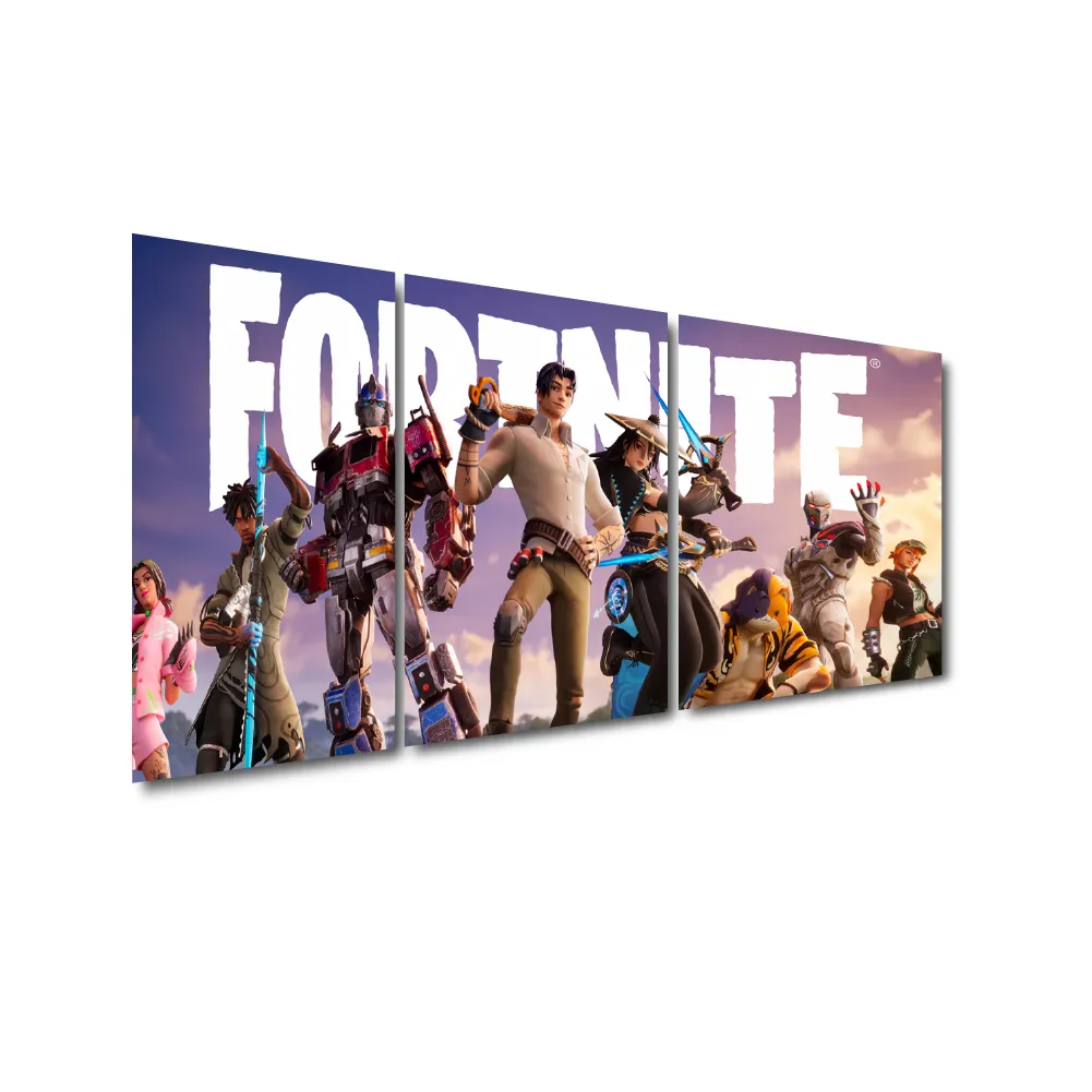 Cuadro Triptico Decorativo Fortnite Dideco DIDCUTRIP-V12 - Image 2