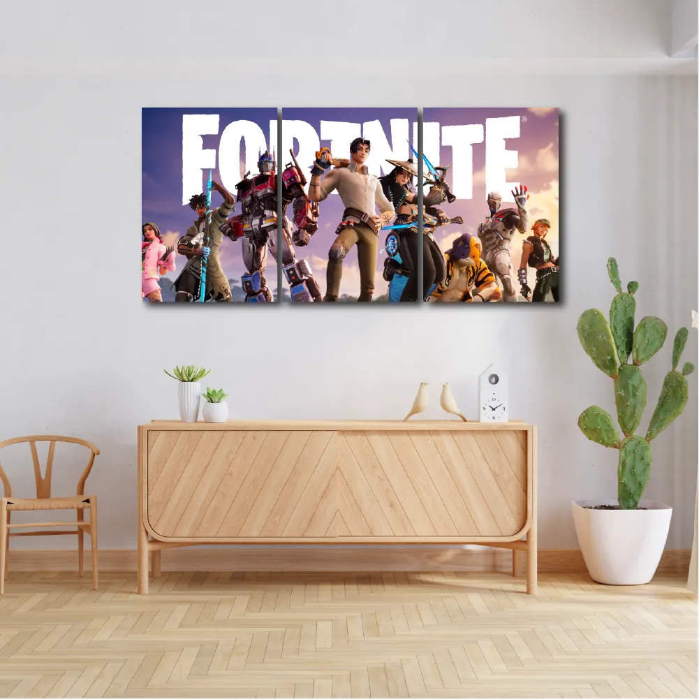 Cuadro Triptico Decorativo Fortnite Dideco DIDCUTRIP-V12 - Image 4