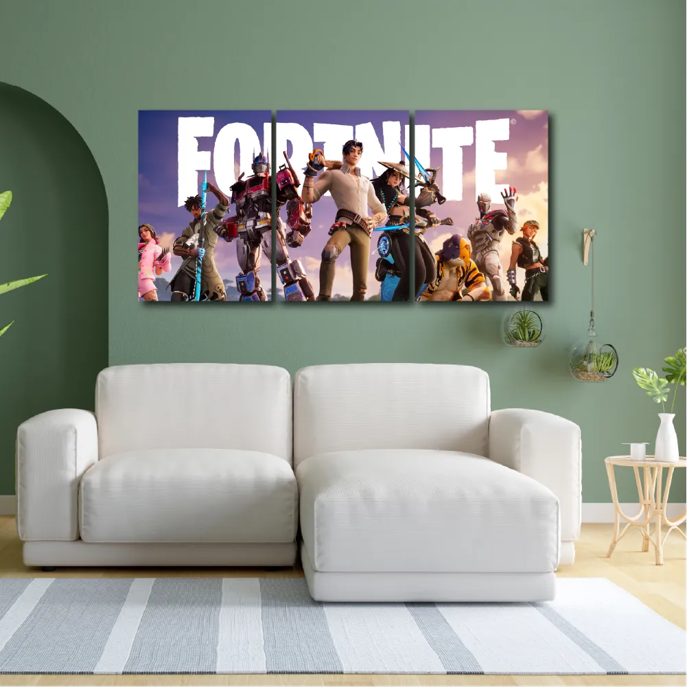 Cuadro Triptico Decorativo Fortnite Dideco DIDCUTRIP-V12 - Image 3