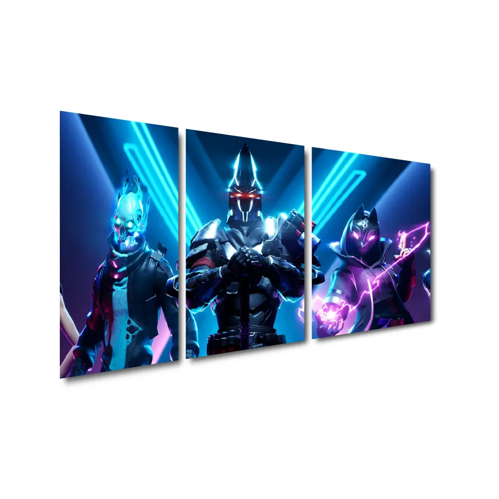 Cuadro Triptico Decorativo Fortnite Dideco DIDCUTRIP-V14 - Image 2