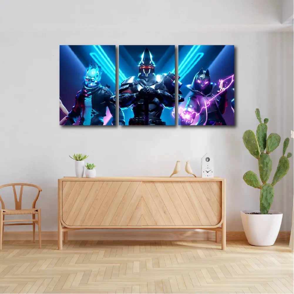 Cuadro Triptico Decorativo Fortnite Dideco DIDCUTRIP-V14 - Image 3