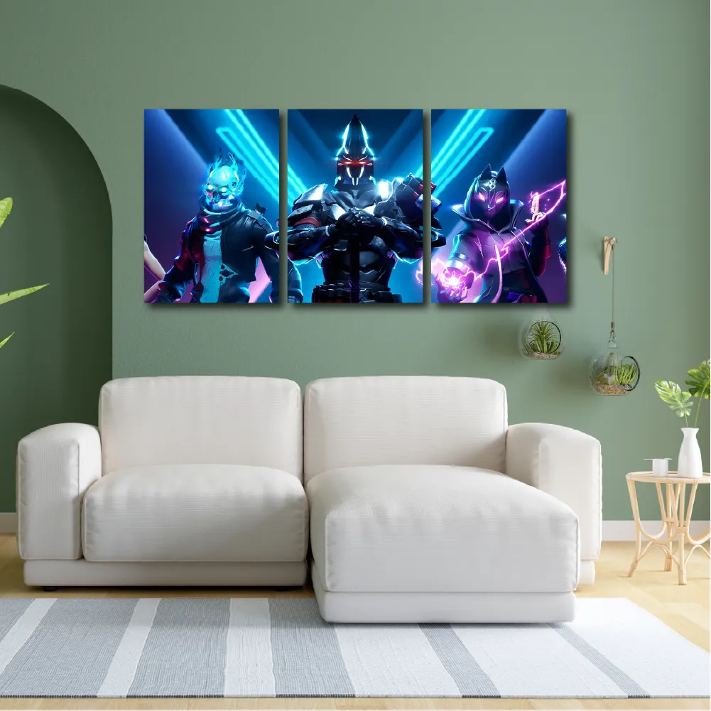 Cuadro Triptico Decorativo Fortnite Dideco DIDCUTRIP-V14 - Image 4