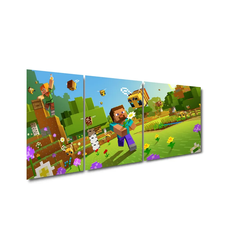 Cuadro Triptico Decorativo Minecraft Dideco DIDCUTRIP-V16 - Image 2