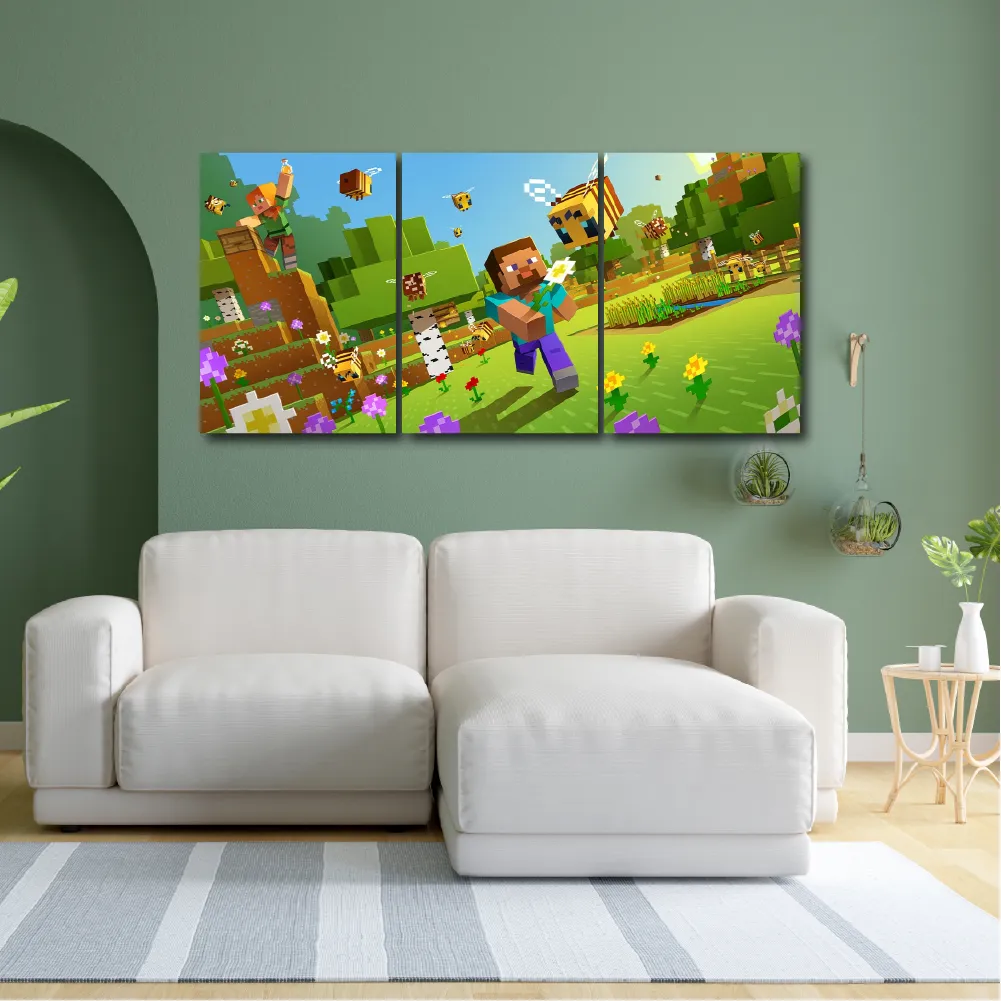 Cuadro Triptico Decorativo Minecraft Dideco DIDCUTRIP-V16 - Image 3