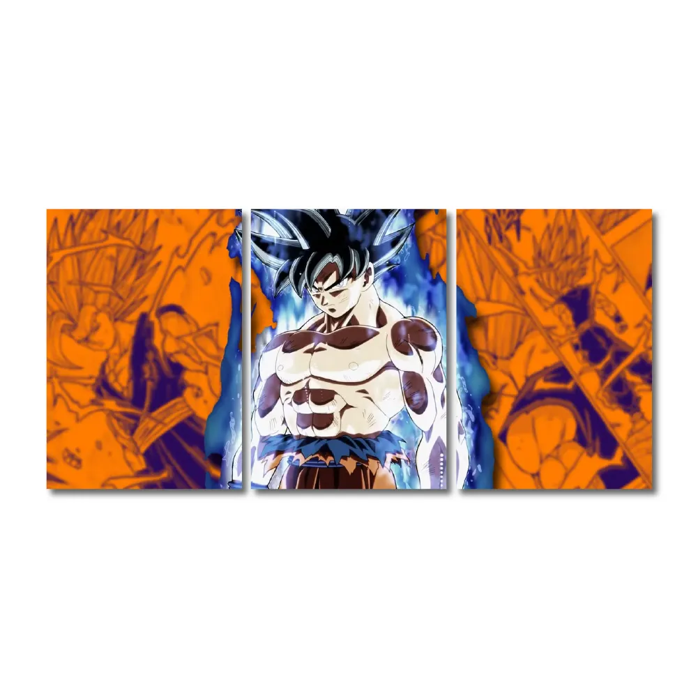 Cuadro Triptico Decorativo Goku Dideco DIDCUTRIP-V6