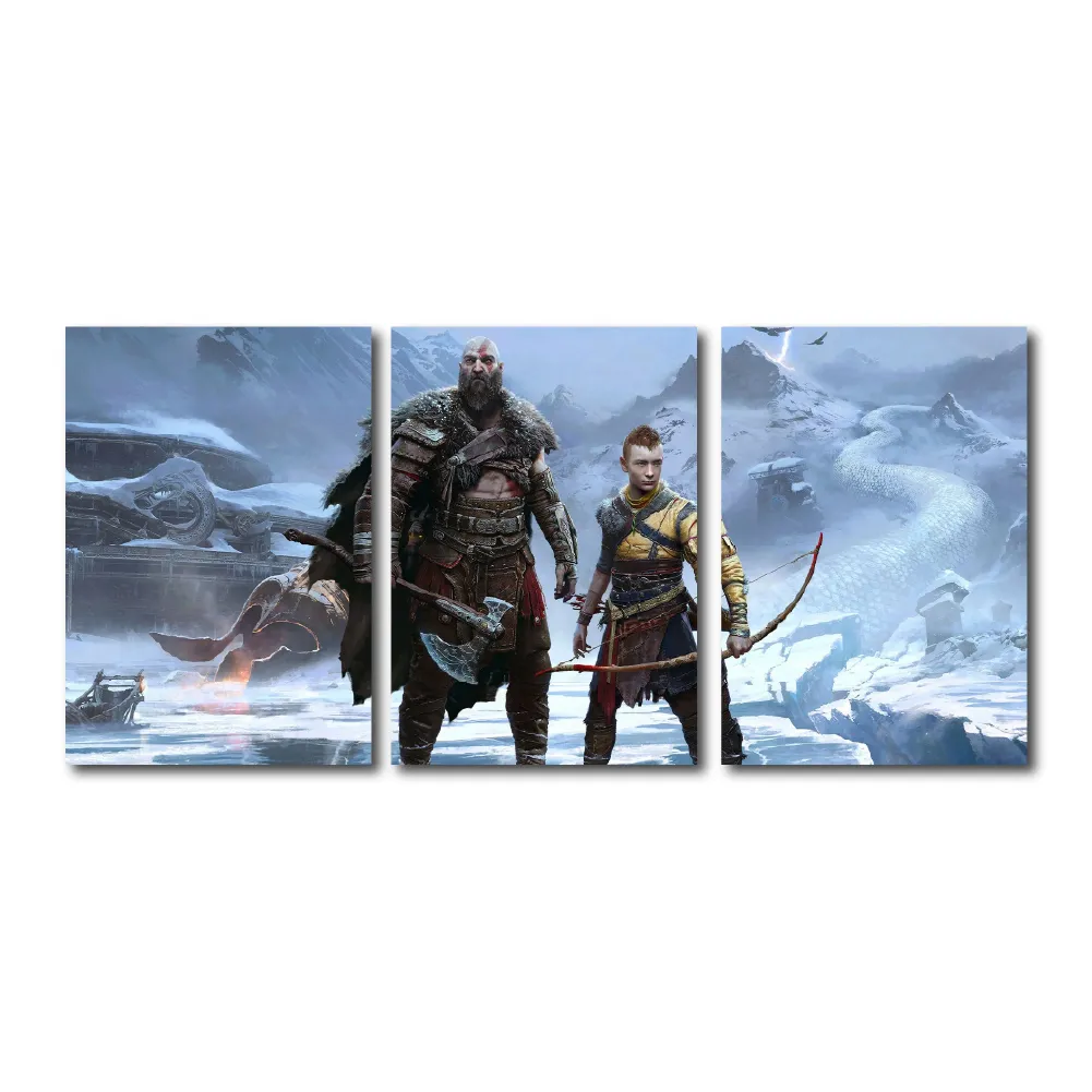 Cuadro Triptico Decorativo God of War Dideco DIDCUTRIP-V8