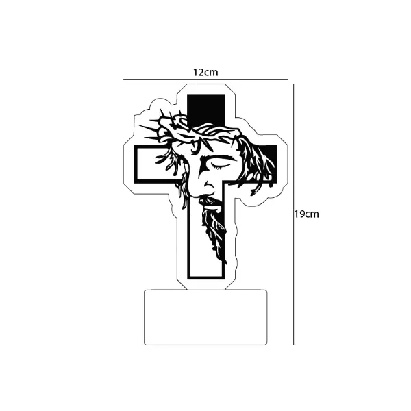 Lampara Base Led Jesuscristo en Cruz V257 - Image 2