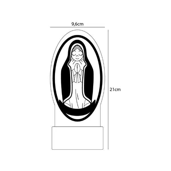 Lampara Base Led Virge de Guadalupe V262 - Image 2