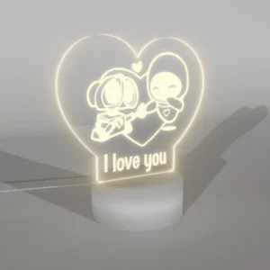 Lampara Base Led de Corazon Wall-e y Eva V301