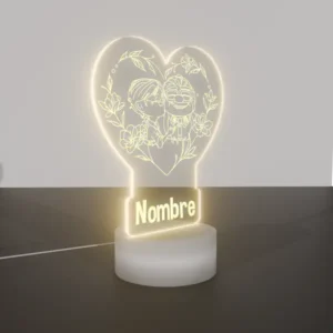 Lampara Base Led Up Nombre Personalizable V304