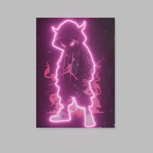 Cuadro Decorativo Con Luces Estilo Urbano V313