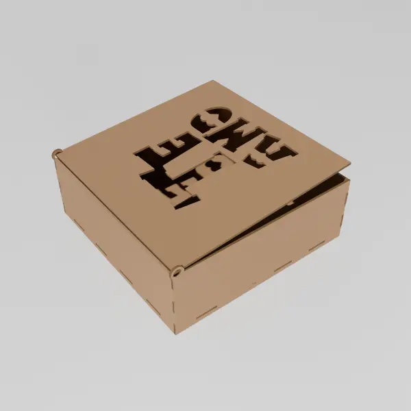 Cofre Caja Mensaje Te Amo en MDF V321 - Image 2