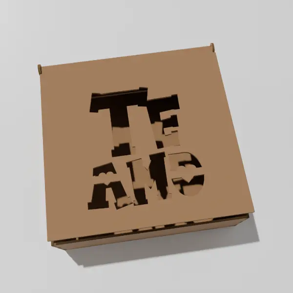 Cofre Caja Mensaje Te Amo en MDF V321 - Image 3