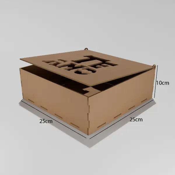 Cofre Caja Mensaje Te Amo en MDF V321 - Image 4