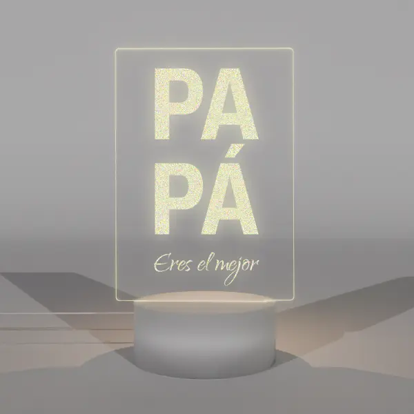 Lámpara Base Led Mensaje Papá V340