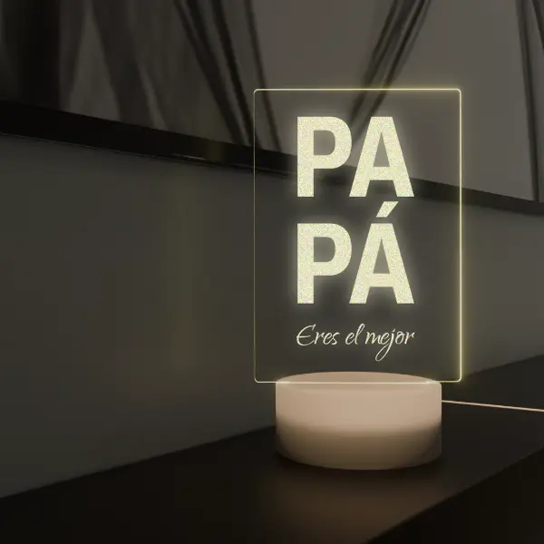 Lámpara Base Led Mensaje Papá V340 - Image 6
