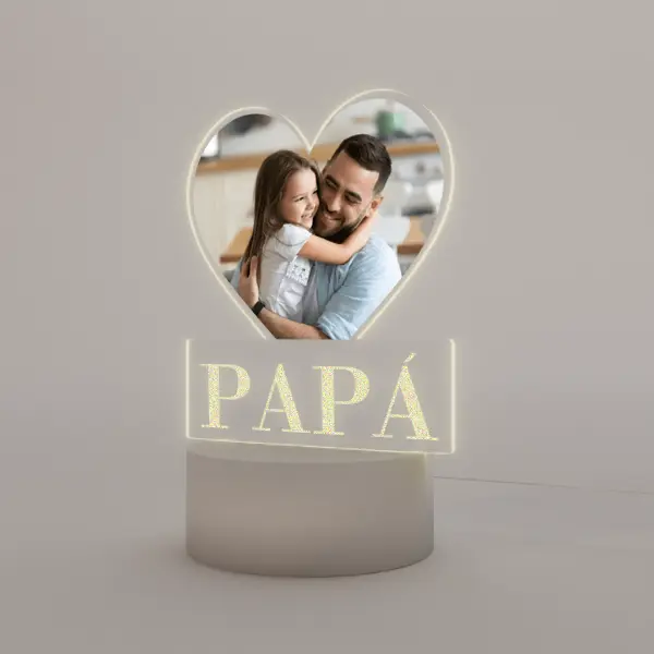 Lámpara Base Led Imagen Personalizable Papá V343 - Image 2