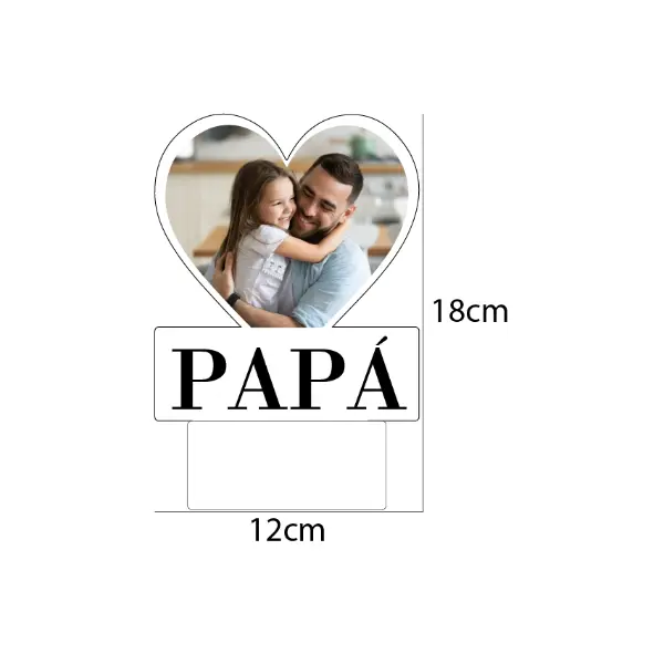 Lámpara Base Led Imagen Personalizable Papá V343 - Image 7